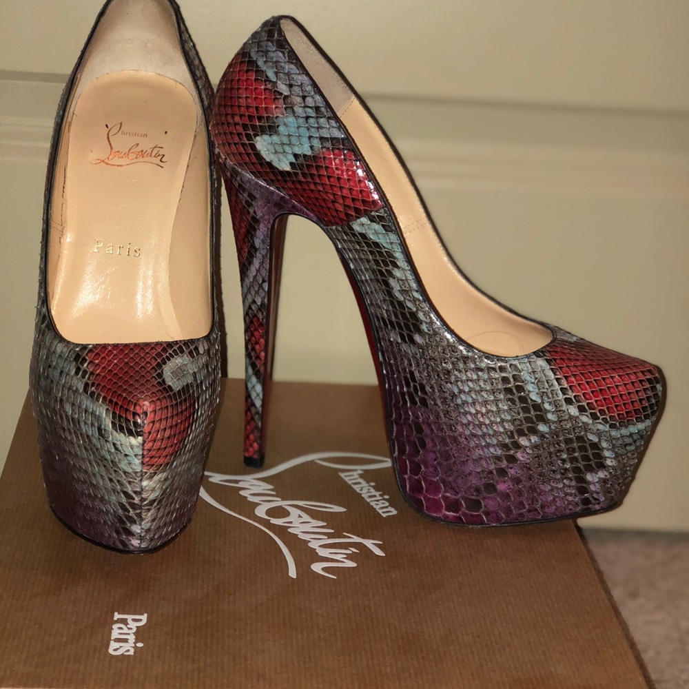 Christian Louboutin Python Platform Pump - image 1